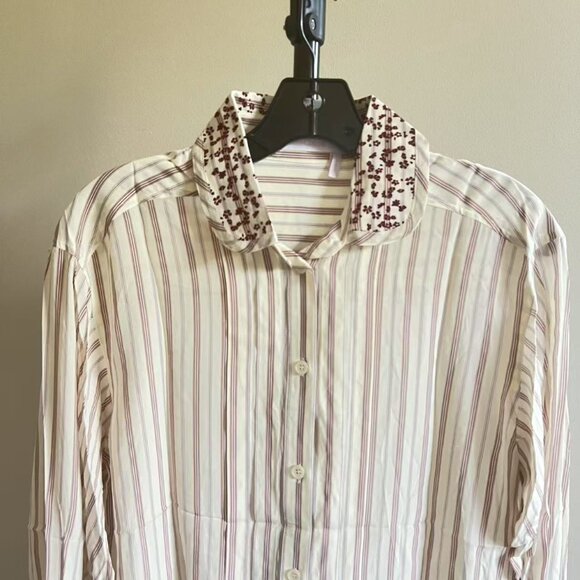 $455 NOWT See By Chloé Floral Stripe Top Blouse Size 38 - Picture 4 of 13